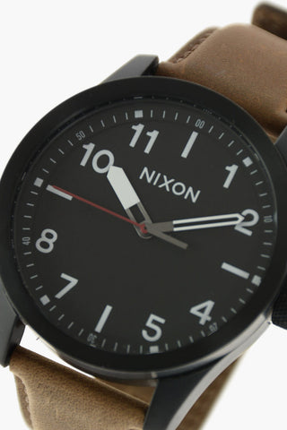 leather strap SAFARI analog watch