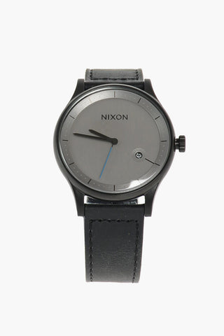 Leather strap THE THE STATION analog watch