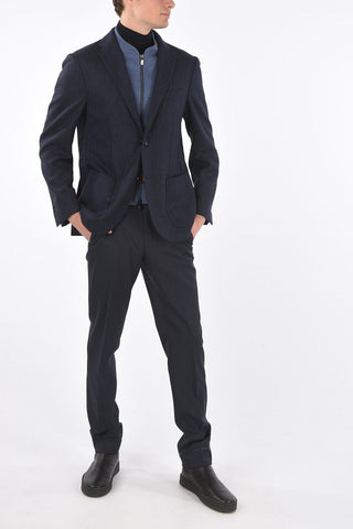 ID Wool Herringbone IDENTITY Blazer with Detachable Lined