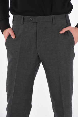 Virgin Wool LEADER Pants with Pleat