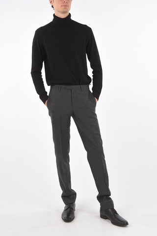 Virgin Wool LEADER Pants with Pleat