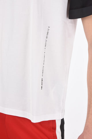 two-tone easy fit crew-neck T-shirt