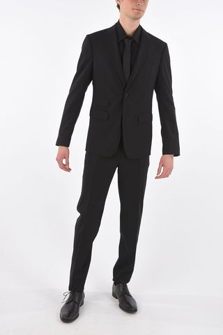 virgin wool side vents peak lapel 2-button LONDON suit