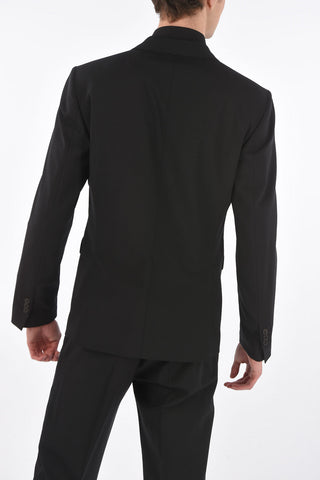 virgin wool side vents peak lapel 2-button LONDON suit