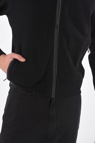 Felpa in Cotone con Zip Frontale