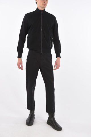 Felpa in Cotone con Zip Frontale