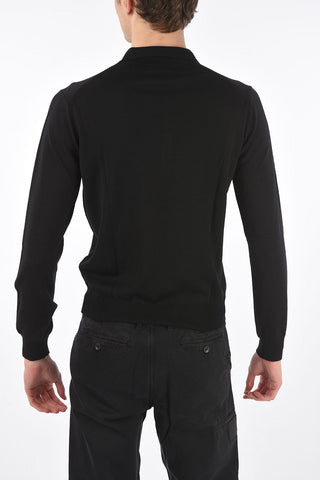 Long-sleeved Virgin Wool Polo