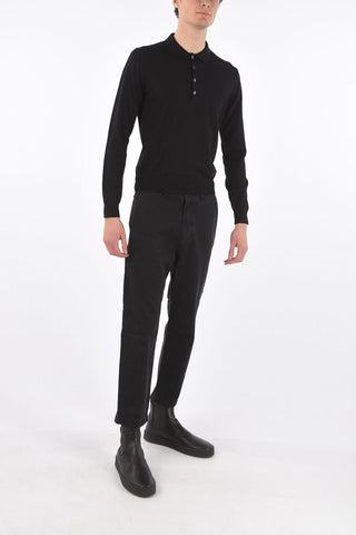 Long-sleeved Virgin Wool Polo
