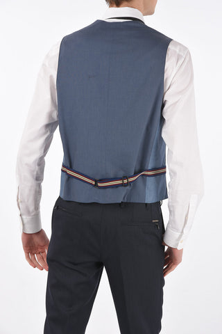 CC COLLECTION Virgin Wool Tartan REWARD Single Breasted Vest
