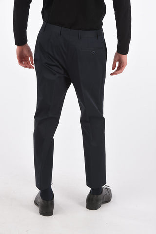 Cotton and Cashmere Pants with Pleat