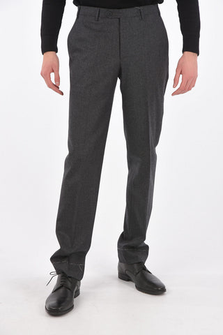 Virgin Wool LEADER Pants with Pleat