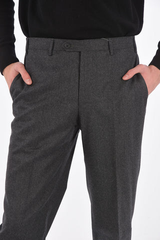 Virgin Wool LEADER Pants with Pleat