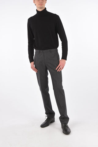 Virgin Wool LEADER Pants with Pleat