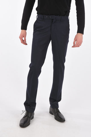 Pantaloni in Lana Vergine con Piega