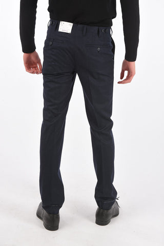 Pantaloni in Lana Vergine con Piega