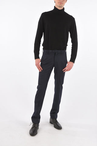 Pantaloni in Lana Vergine con Piega