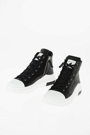 leather ARAIA 74 high top sneakers with side zip