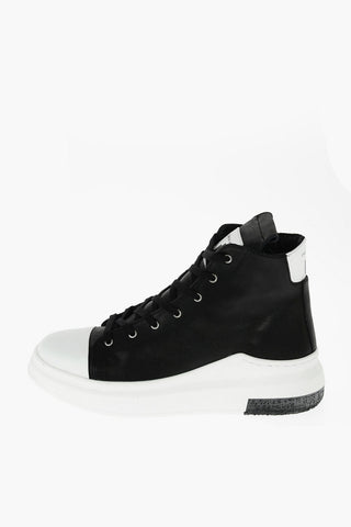 leather ARAIA 74 high top sneakers with side zip