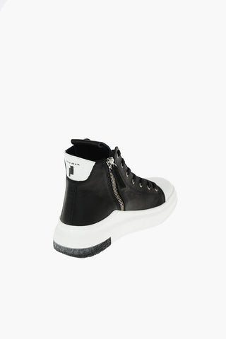 leather ARAIA 74 high top sneakers with side zip