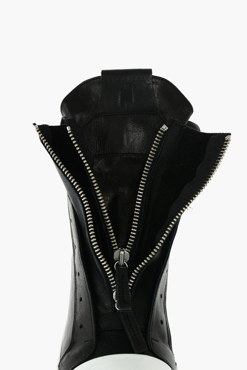 Cinzia Araia – leather SKIN high top sneakers with zip – Men