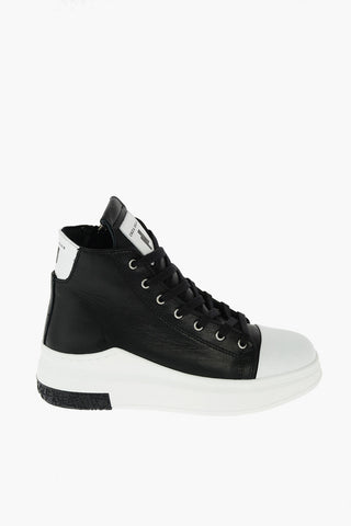 leather ARAIA 74 high top sneakers with side zip