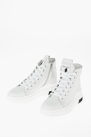 sneakers alte ARAIA 74 in pelle con zip laterale