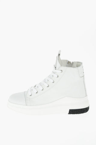 leather ARAIA 74 high top sneakers with side zip