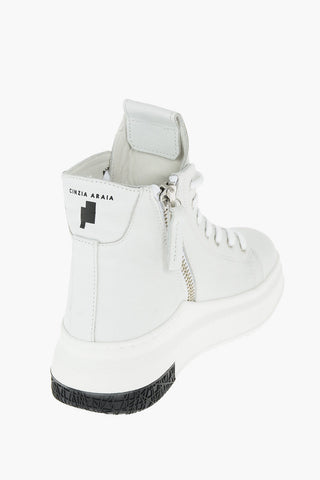 leather ARAIA 74 high top sneakers with side zip