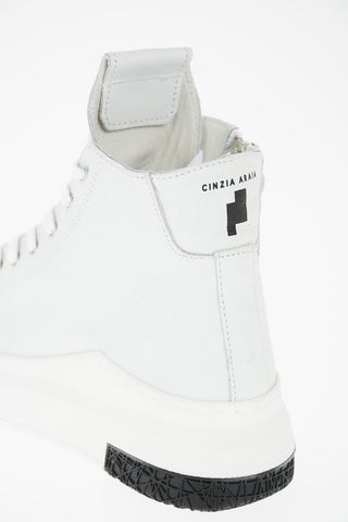 leather ARAIA 74 high top sneakers with side zip