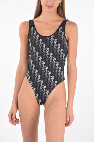 printed One Piece Swimsuit with u-shape backline