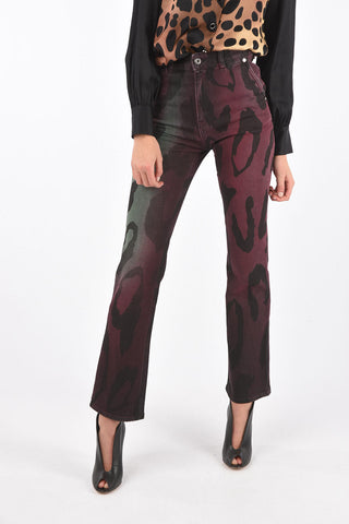 Jeans Bootcut Stampa Animalier