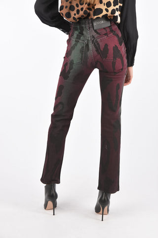 Jeans Bootcut Stampa Animalier