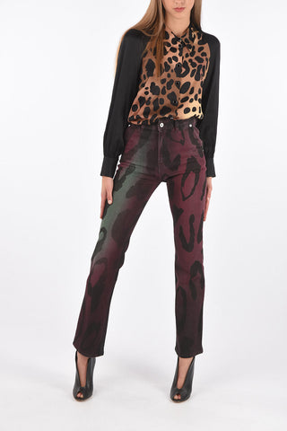 Jeans Bootcut Stampa Animalier