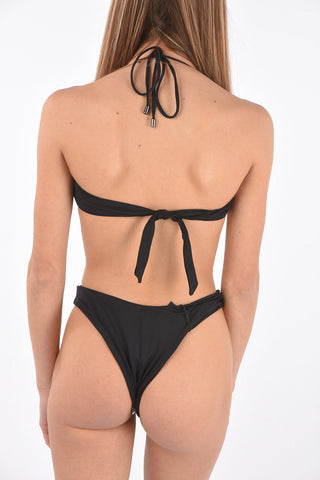 top bikinia fascia con stampa logo frontale