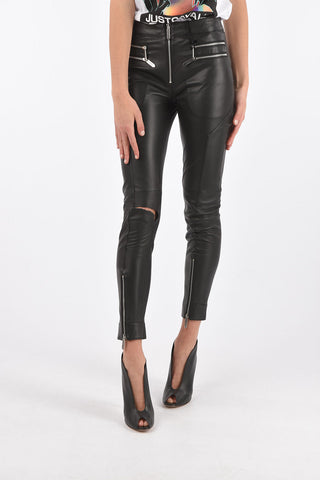 Multipocket Leather Pants