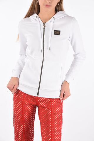 COUTURE hooded PLEIN GIRLS sweatshirt with zip closure