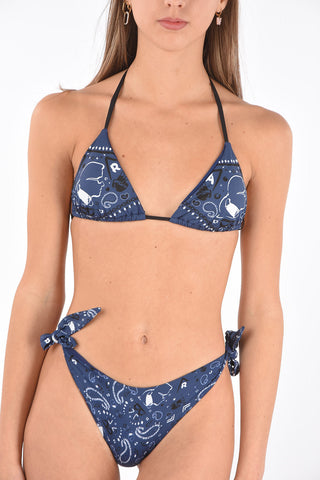 printed Triangle bikini top
