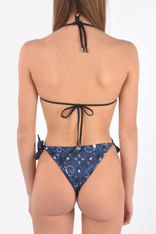 printed Triangle bikini top