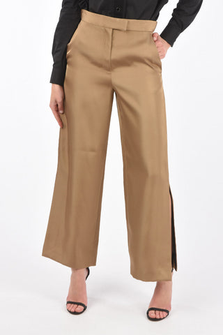 4 Pocket Palazzo Pants with Logo Bottom Splits