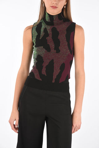 Turtleneck Cut-out Detail Vest