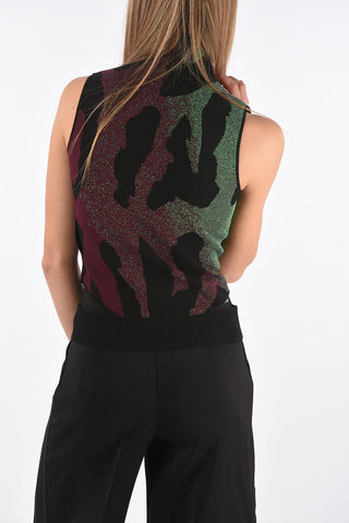 Turtleneck Cut-out Detail Vest