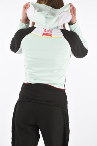 Hoodie active sweatshirts with zip closure
