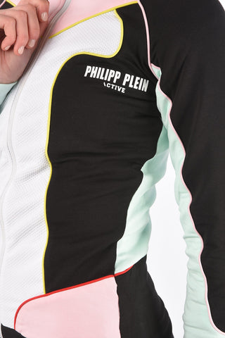 Hoodie active sweatshirts with zip closure