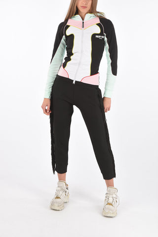 Hoodie active sweatshirts with zip closure