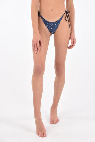 printed tie side bikini bottom