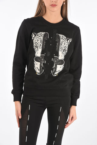 Felpa Girocollo TIGER con Strass