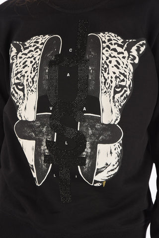 Felpa Girocollo TIGER con Strass