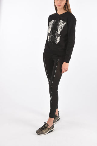 Felpa Girocollo TIGER con Strass
