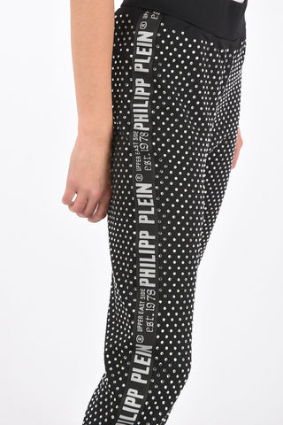 COUTURE crystal all over jogger pants