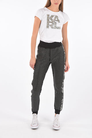 COUTURE crystal all over jogger pants
